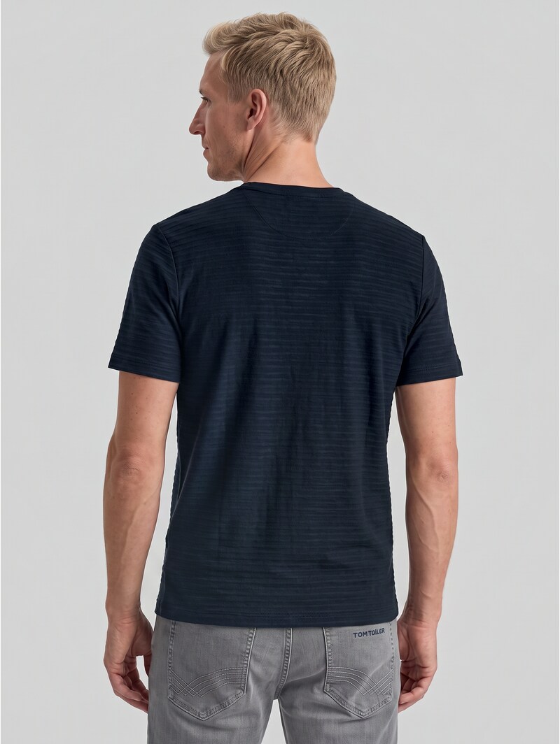 Tom Tailor Heavy-Jersey T-Shirt aus Baumwolle - Sky Captain Blue