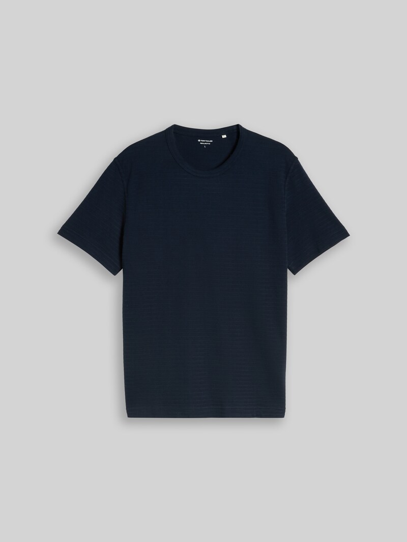 Tom Tailor Heavy-Jersey T-Shirt aus Baumwolle - Sky Captain Blue