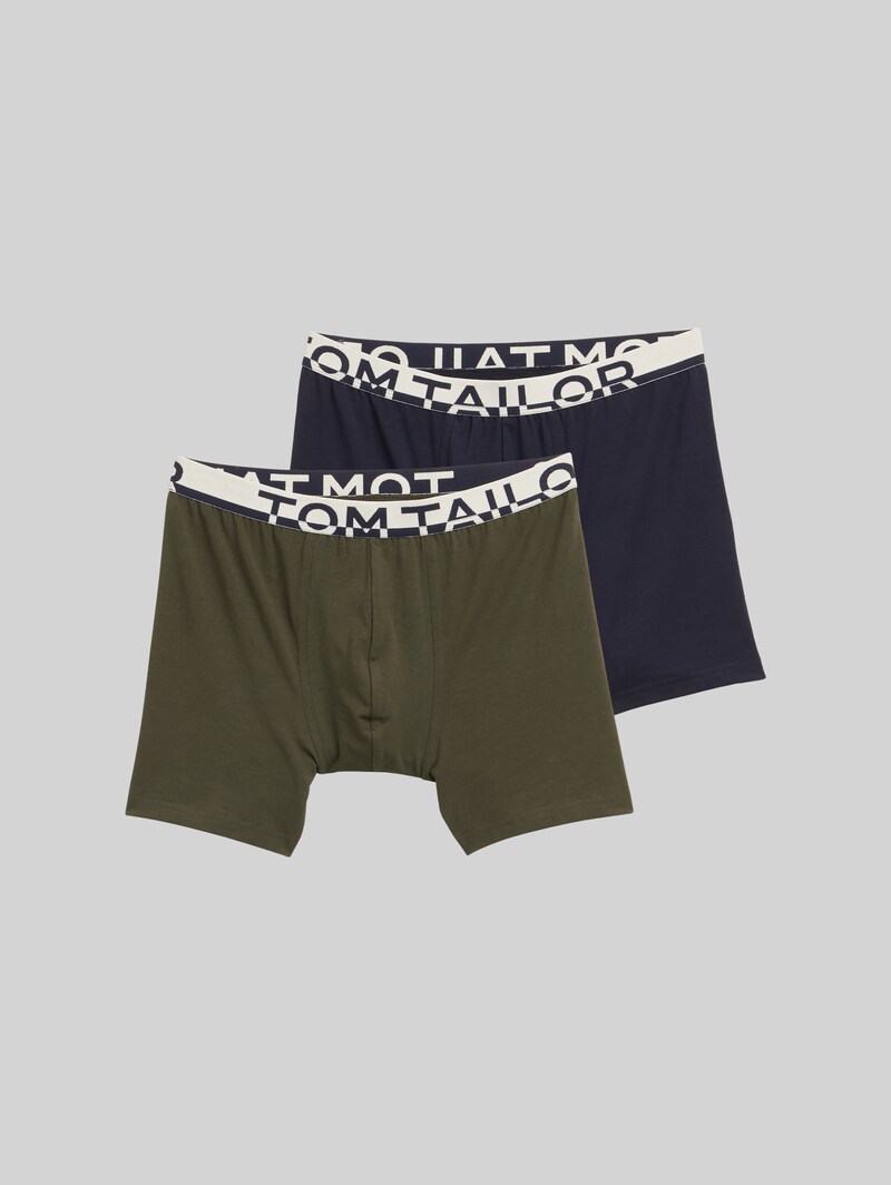 Tom Tailor Kurze Boxershorts im 2er-Pack - Green-medium-multi