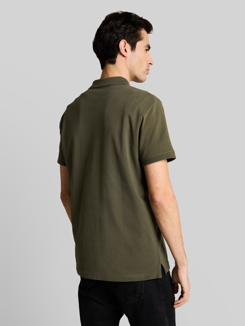 Tom Tailor Piqué Poloshirt mit Logo-Stickerei - Deep Leaf Green