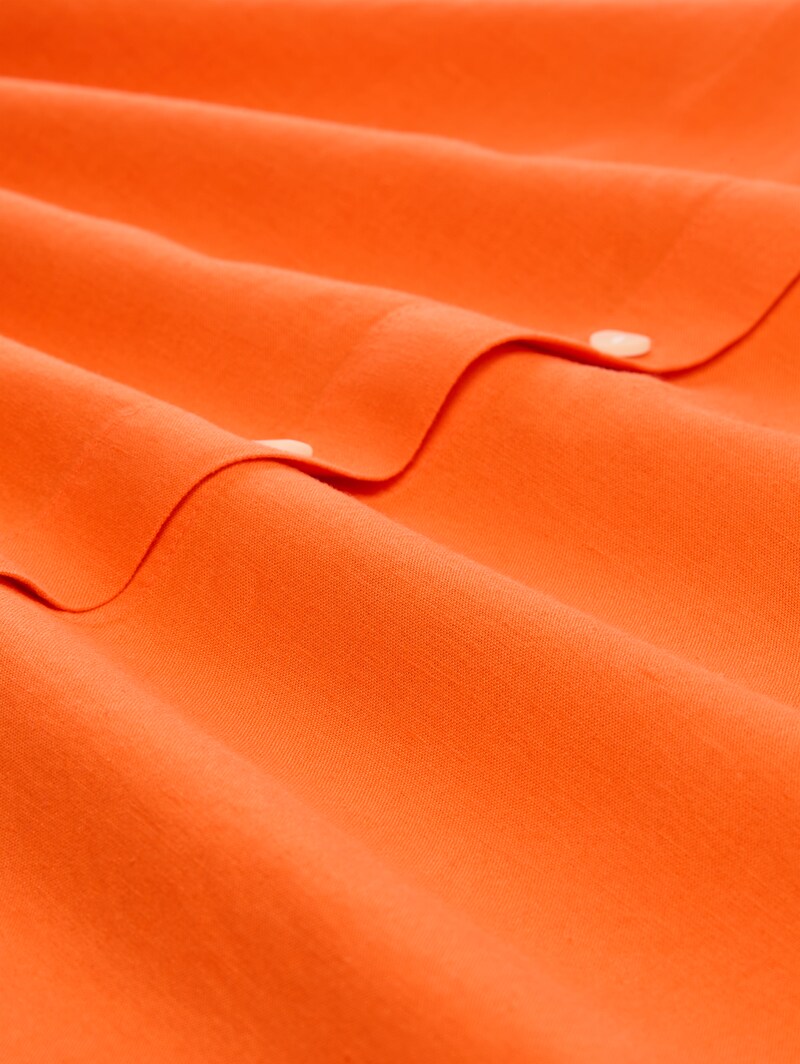 Tom Tailor Boxy Fit Bluse mit Leinenanteil - Fiery Orange