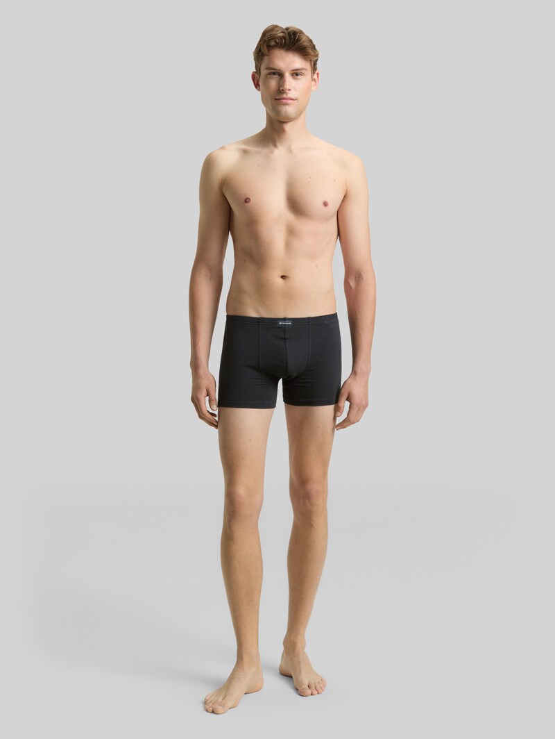 Tom Tailor Kurze Boxershorts im 4er-Pack - Black-dark-solid