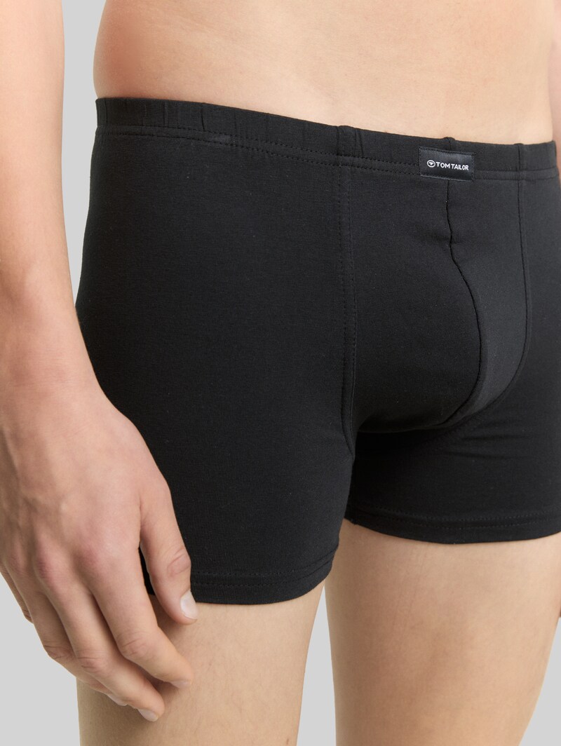 Tom Tailor Kurze Boxershorts im 4er-Pack - Black-dark-solid