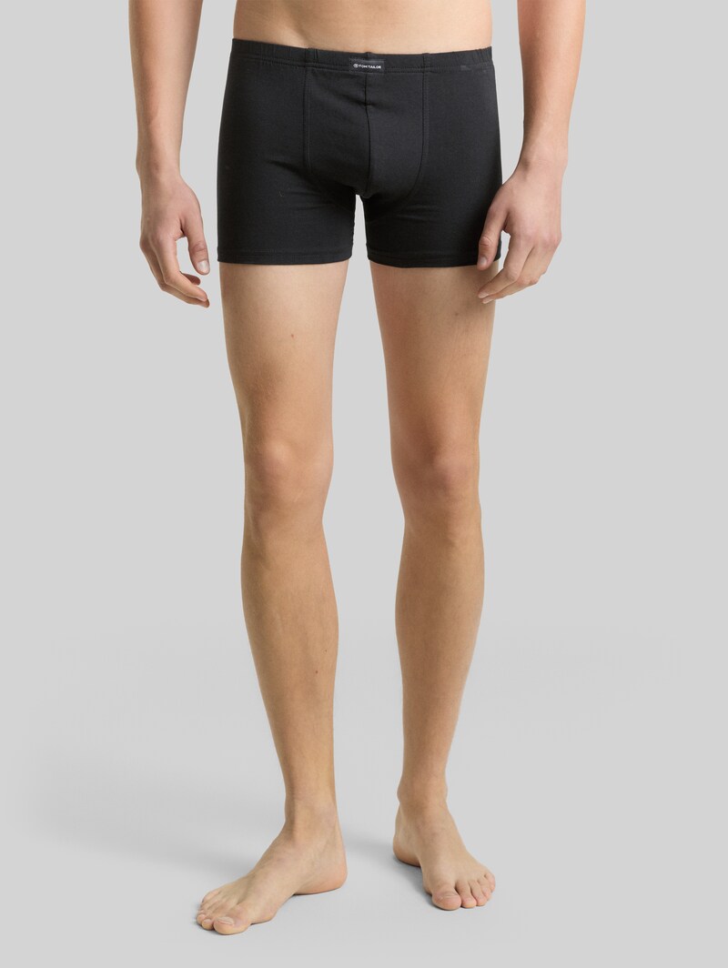 Tom Tailor Kurze Boxershorts im 4er-Pack - Black-dark-solid