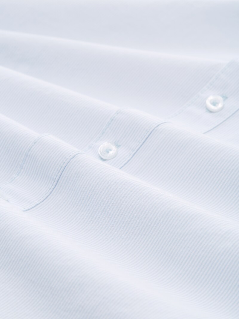 Tom Tailor Fitted Hemd aus Baumwolle - Light Blue Stripe
