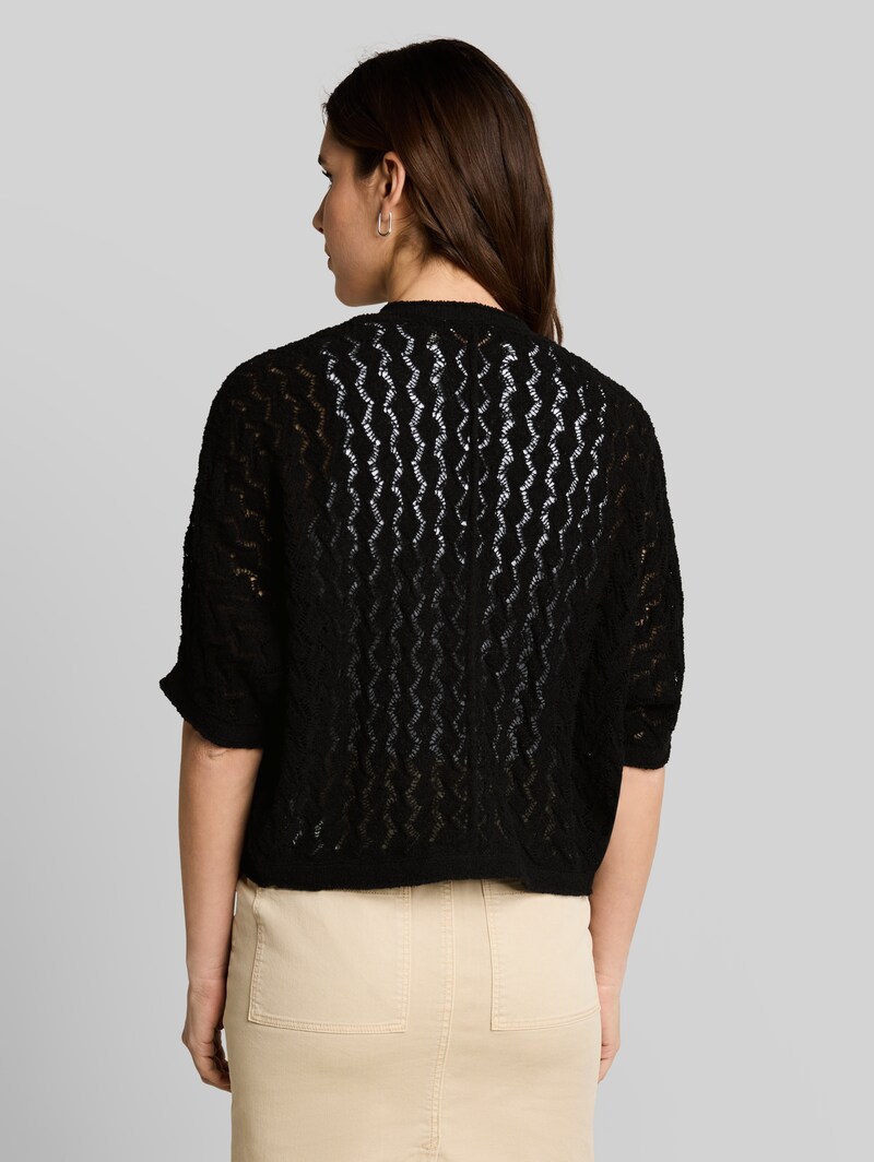 Tom Tailor Oversize Bolero Cardigan - Deep Black