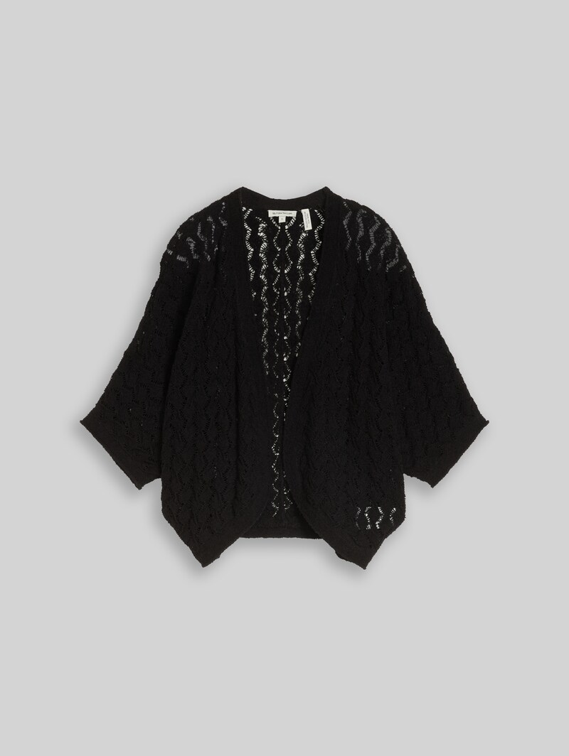 Tom Tailor Oversize Bolero Cardigan - Deep Black