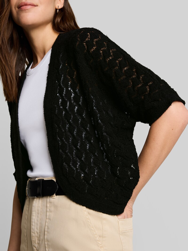 Tom Tailor Oversize Bolero Cardigan - Deep Black