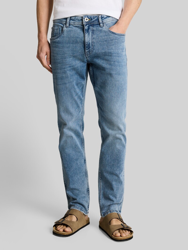 Tom Tailor TTJOSH REGULAR SLIM Jeans mit Stretch - Used Light Stone Blue Denim