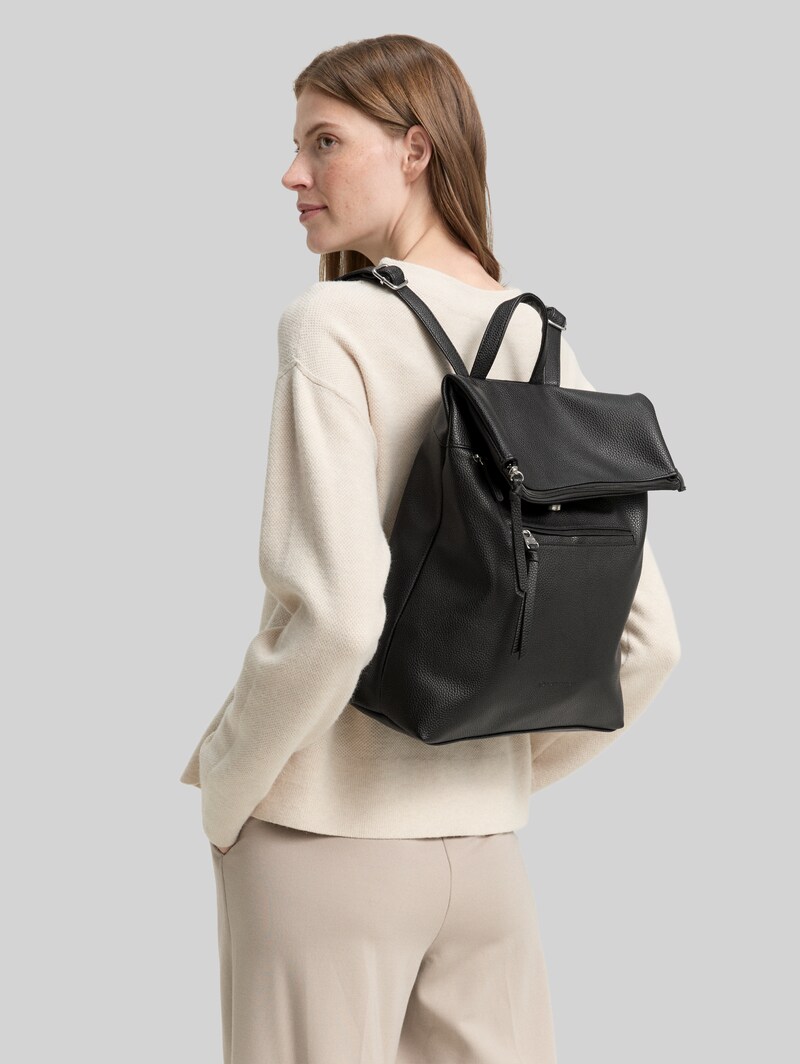 Tom Tailor TTTINNA Rucksack mit Umschlag - Schwarz / Black