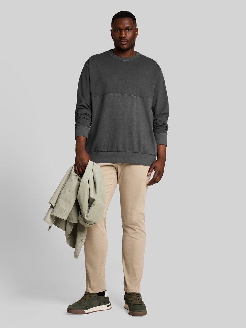 Tom Tailor Plus Size - Sweatshirt im Used-Look - Tarmac Grey