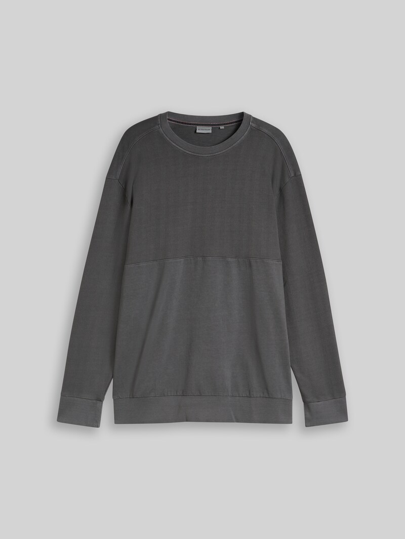 Tom Tailor Plus Size - Sweatshirt im Used-Look - Tarmac Grey