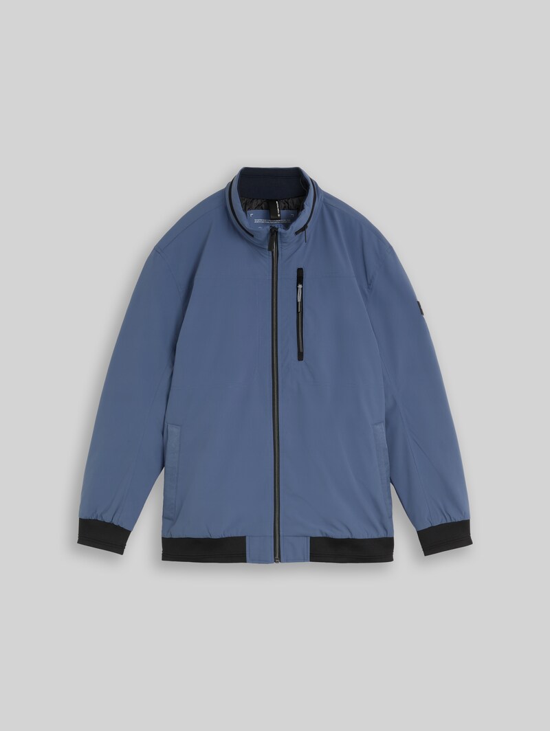 Tom Tailor Plus Size - Blouson Jacke mit verstaubarer Kapuze - Vintage Indigo Blue