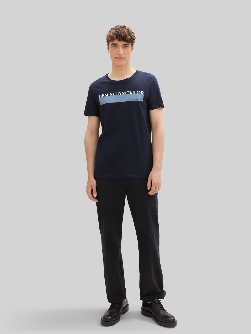 Tom Tailor T-Shirt mit Print im 3er-Pack - Black