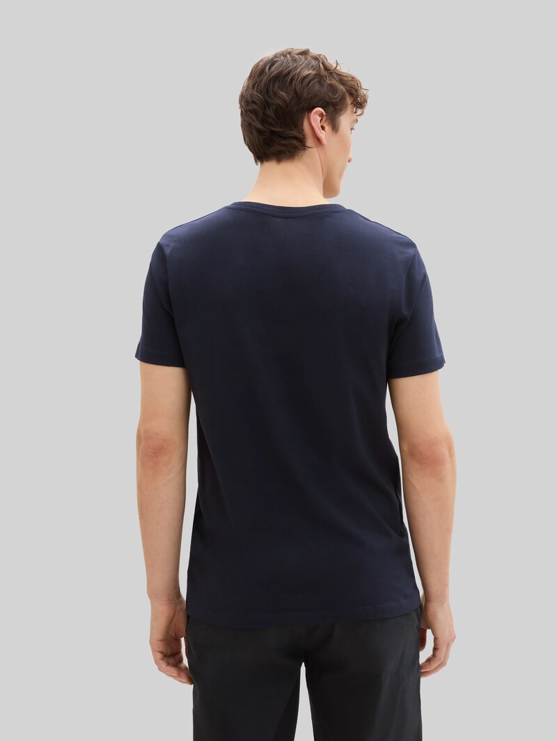 Tom Tailor T-Shirt mit Print im 3er-Pack - Black