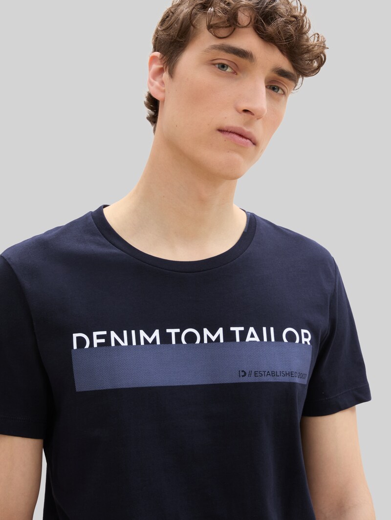 Tom Tailor T-Shirt mit Print im 3er-Pack - Black