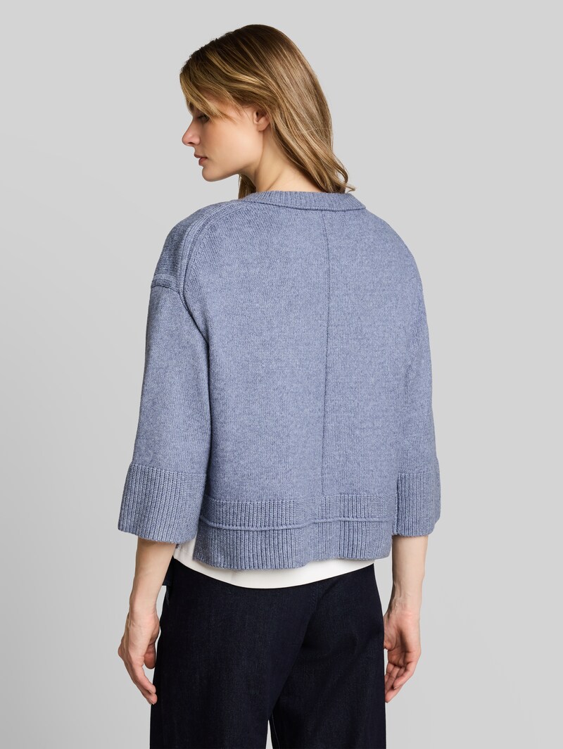 Tom Tailor Loose Fit Cosy Strickpullover - Fern Blue Melange