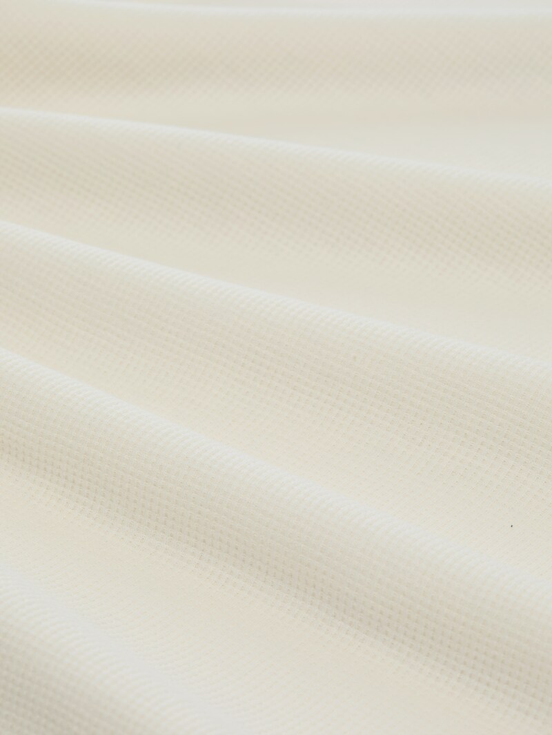 Tom Tailor Relaxed Fit Resort Poloshirt mit Waffelstruktur - Wool White