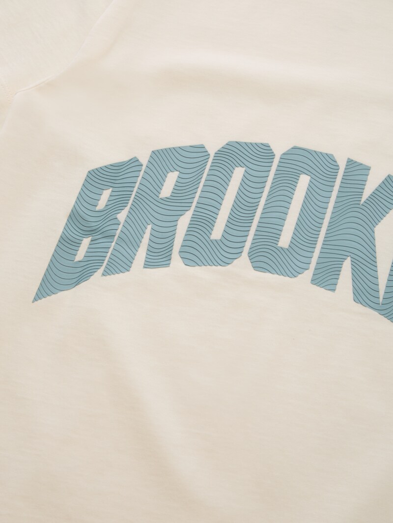 Tom Tailor Oversize T-Shirt mit Rückenprint - Wool White