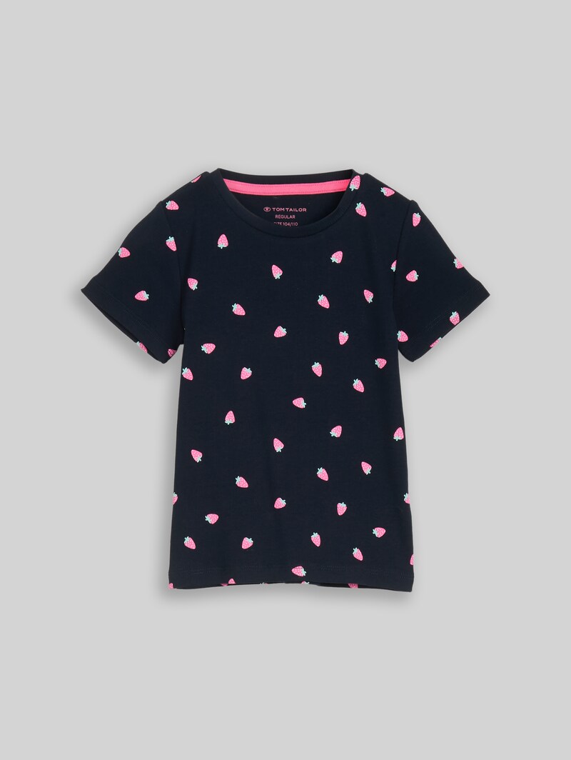 Tom Tailor T-Shirt mit Erdbeer-Motiv - Small Strawberry Print
