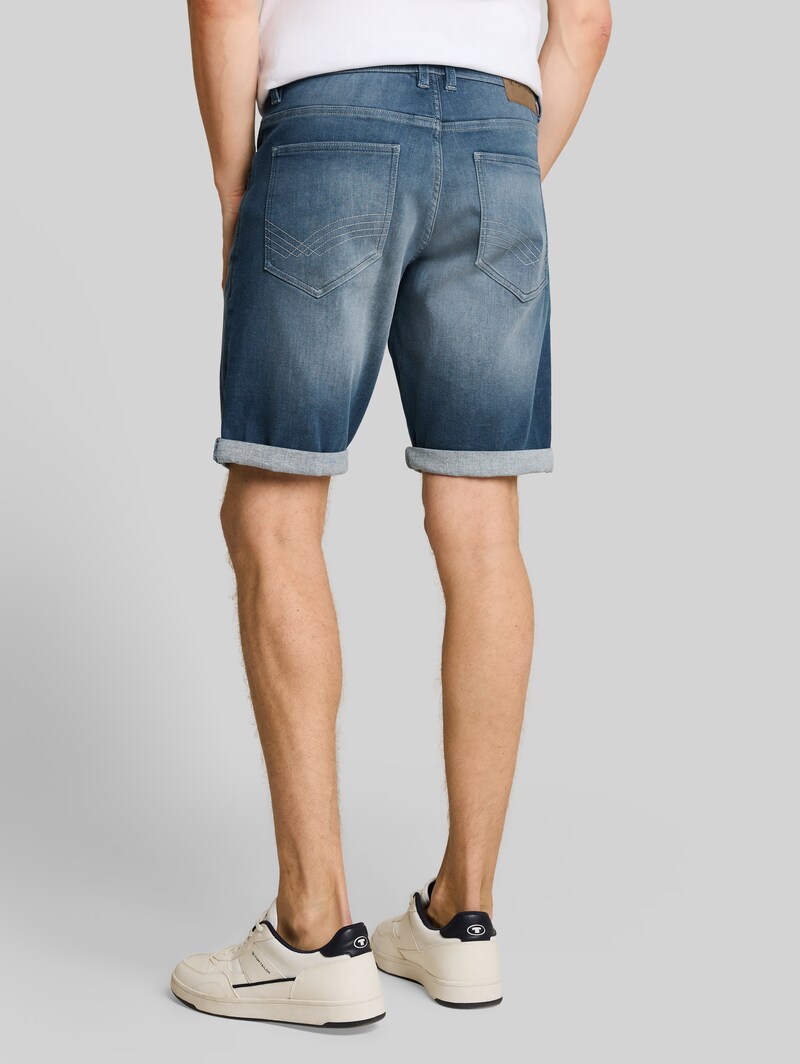 Tom Tailor TTMARVIN STRAIGHT Jeans Shorts mit Stretch - Mid Stone Blue Grey Denim Tom Tailor TTMARVIN STRAIGHT Jeans Shorts mit Stretch - Mid Stone Blue Grey Denim