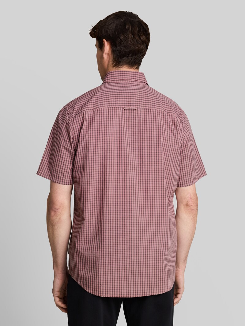 Tom Tailor Regular Fit Kurzarmhemd mit Karomuster - Dusty Rose Check