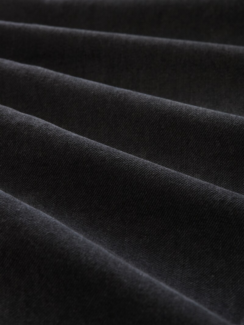 Tom Tailor TTADEA BARREL Jeans mit Gürtel - Dark Stone Black Black Denim