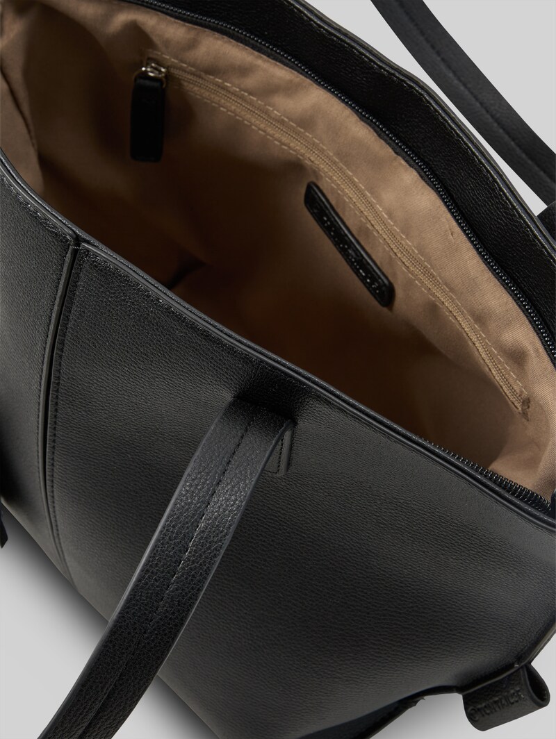 Tom Tailor TTAVRIL M Shopper mit Ziernaht - Schwarz / Black