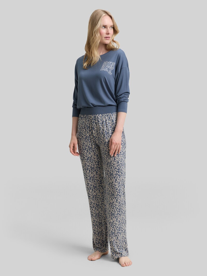 Tom Tailor Pyjama-Set mit Allover-Print - Blue-medium-allover