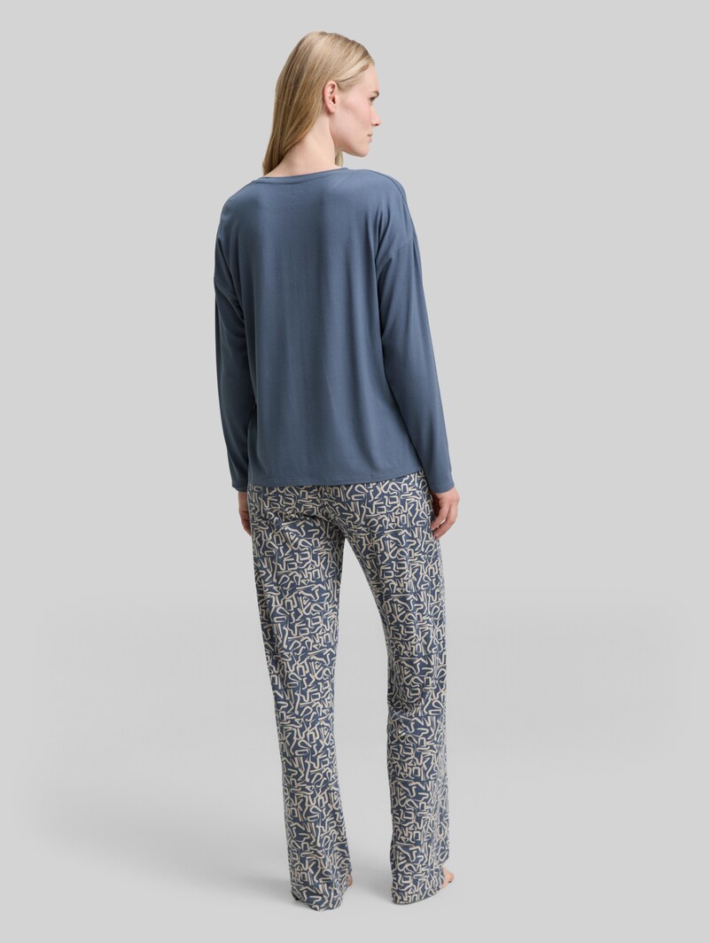 Tom Tailor Pyjama-Set mit Allover-Print - Blue-medium-allover