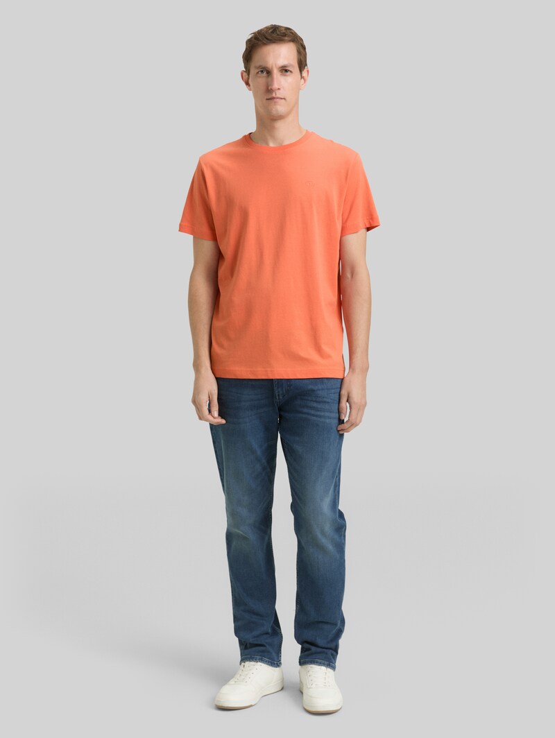 Tom Tailor T-Shirt mit Logo-Stickerei - Wild Coral