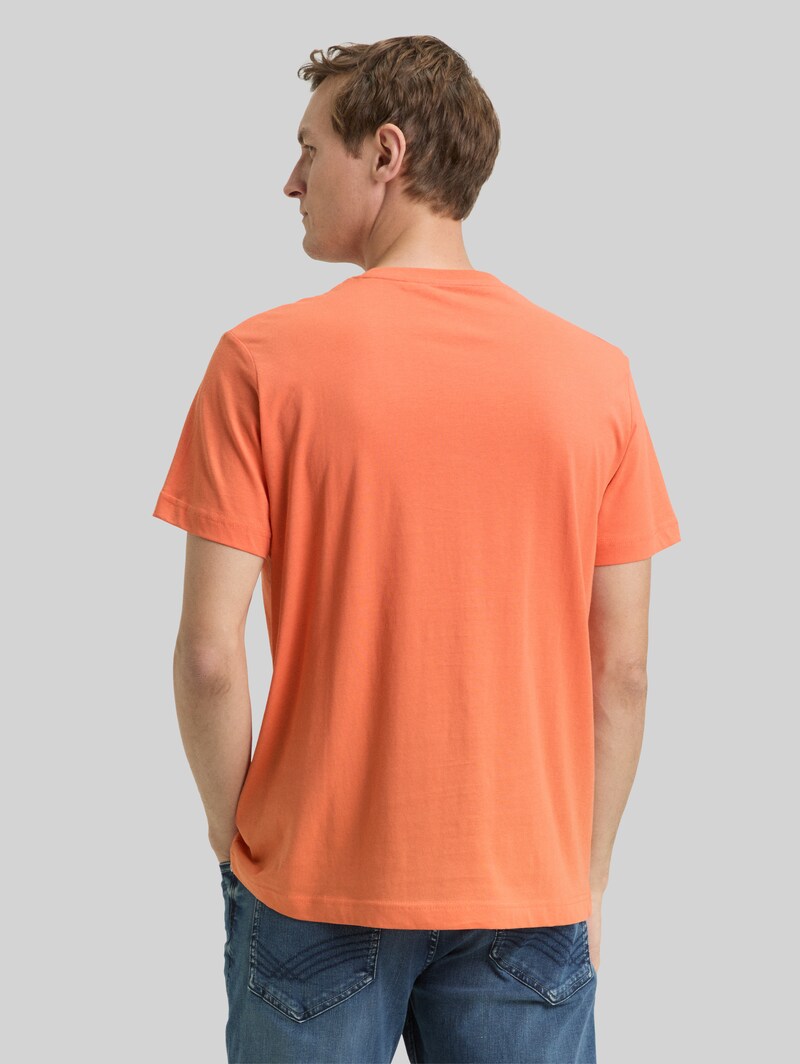 Tom Tailor T-Shirt mit Logo-Stickerei - Wild Coral