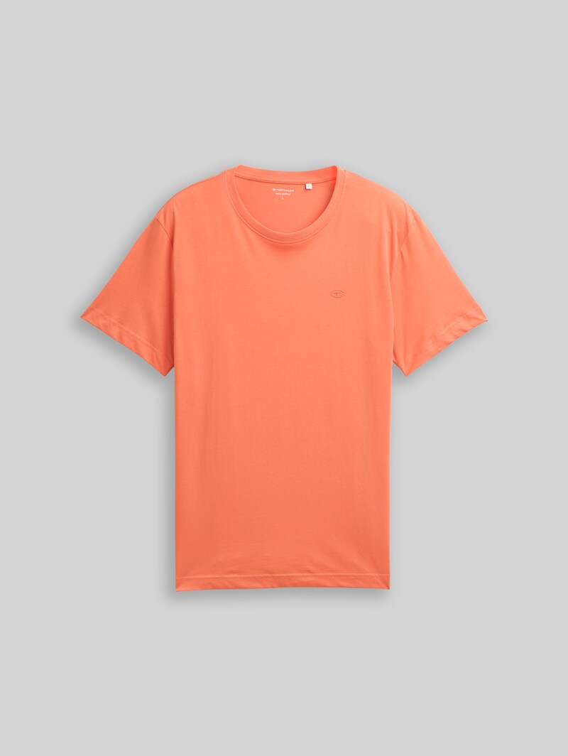Tom Tailor T-Shirt mit Logo-Stickerei - Wild Coral