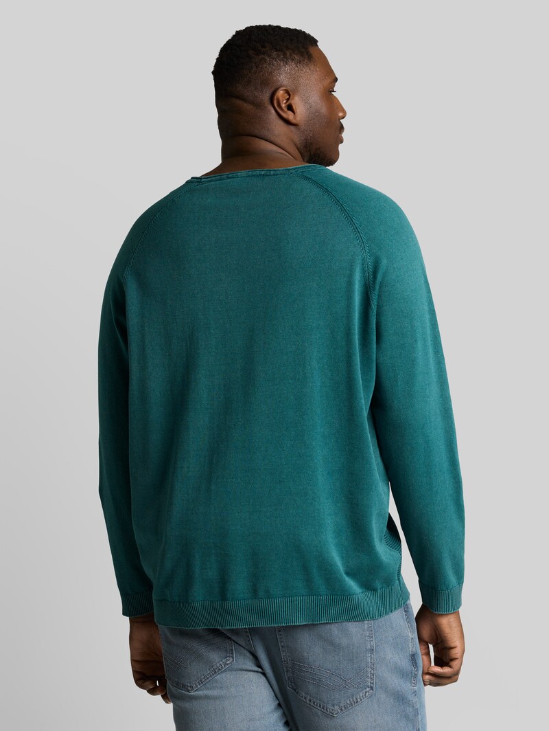 Tom Tailor Plus Size - Strickpullover aus Baumwolle - Deep Meadow Green