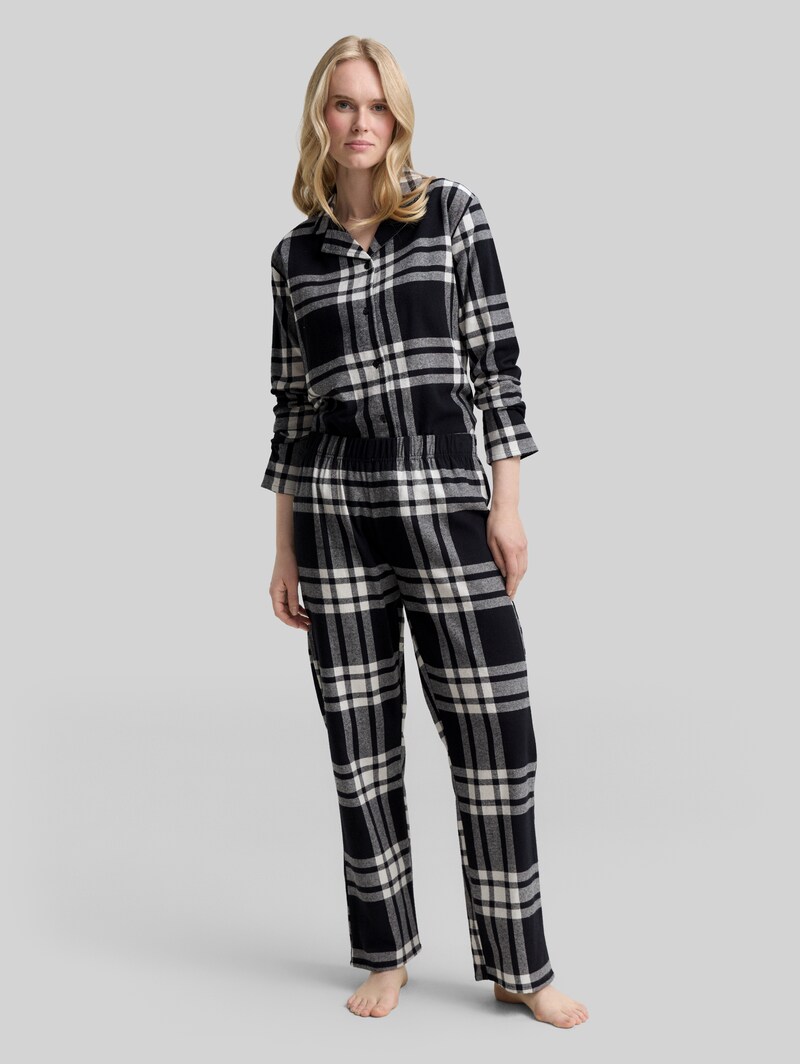 Tom Tailor Pyjama-Set mit Karomuster - Grey-dark-check