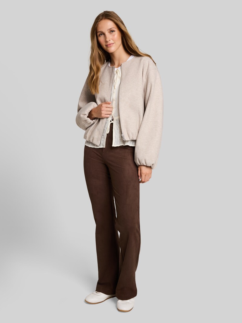 Tom Tailor Blouson Jacke in Melange-Optik - Atmosphere Beige Melange