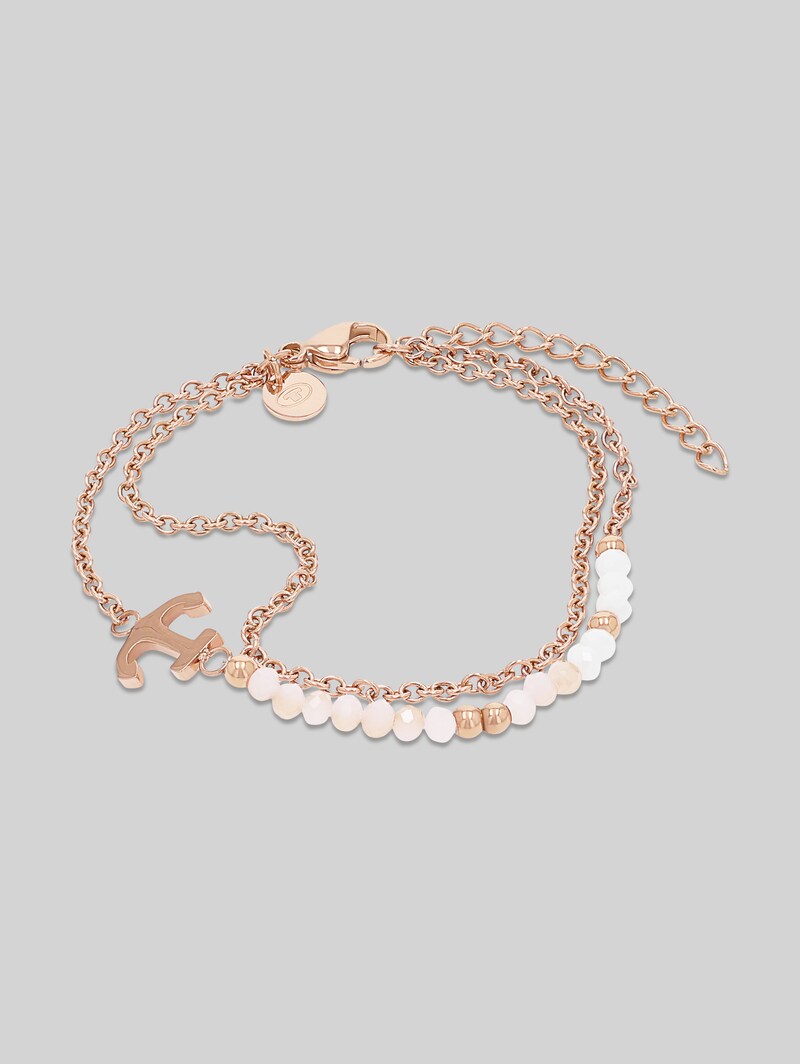 Tom Tailor Gliederarmkette Anker aus Edelstahl rosé - Rose Gold
