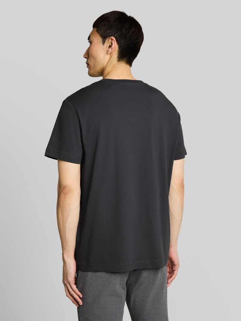 Tom Tailor T-Shirt mit Logo-Stickerei - Tarmac Grey