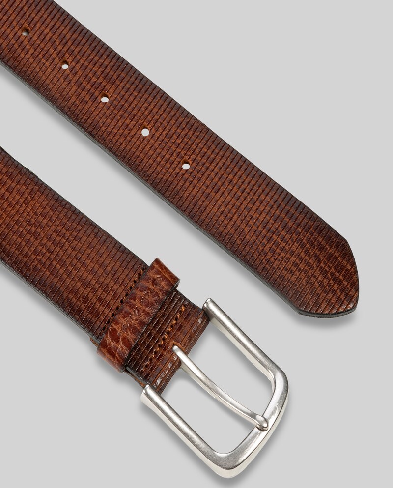 Tom Tailor TTROY Ledergürtel mit abgerundeter Dornschließe - Cognac Uni Tom Tailor TTROY Ledergürtel mit abgerundeter Dornschließe - Cognac Uni