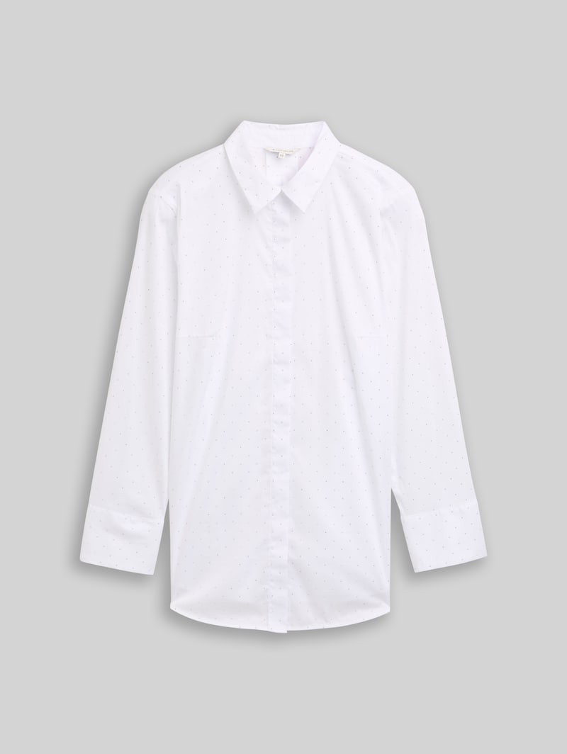 Tom Tailor Plus Size - Loose Fit Bluse mit Strasssteinen - Stones On Solid