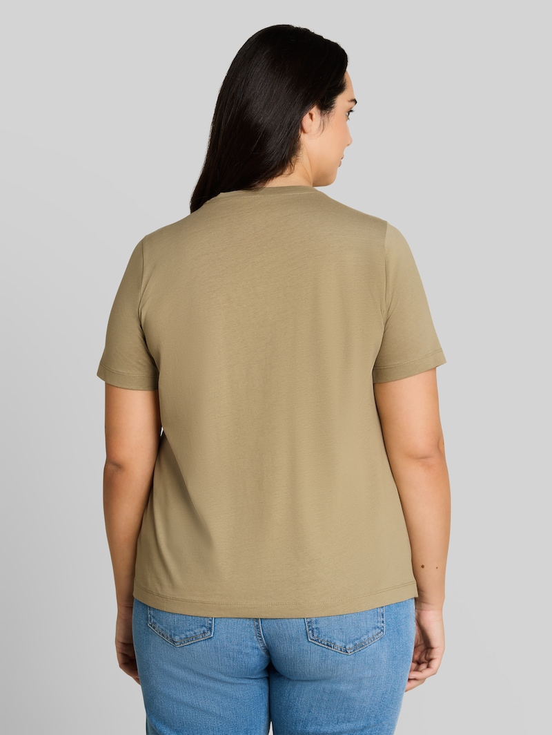 Tom Tailor Plus Size - T-Shirt mit Print - Silver Olive