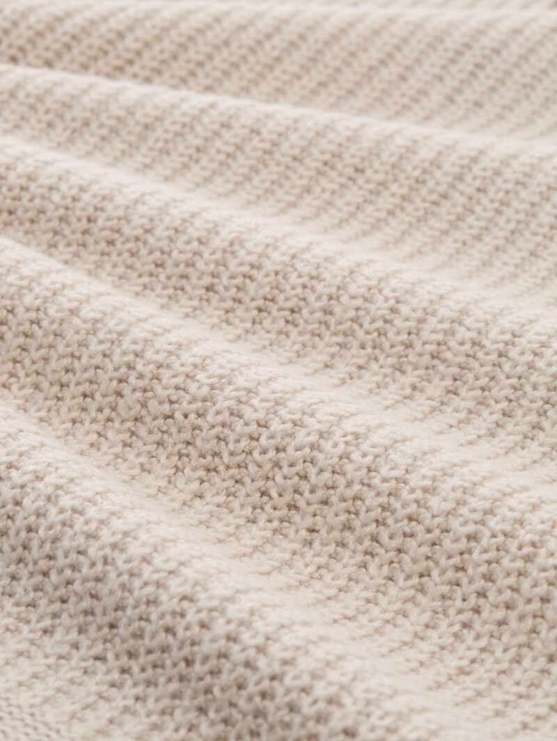 Tom Tailor Loose Fit Rollkragenpullover - Sand Stone Beige Melange
