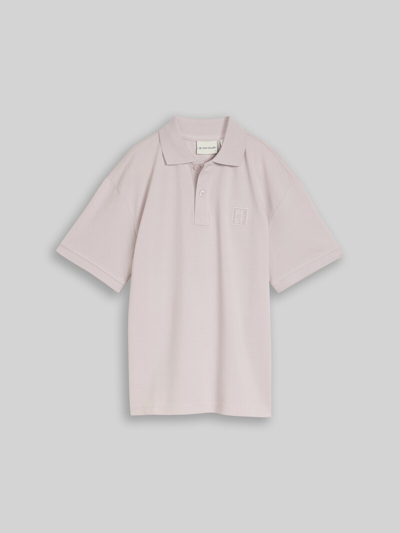 Tom Tailor Oversize Piqué Poloshirt - Dusty Greyish Lilac