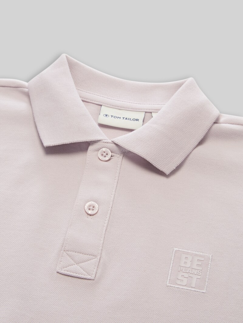 Tom Tailor Oversize Piqué Poloshirt - Dusty Greyish Lilac