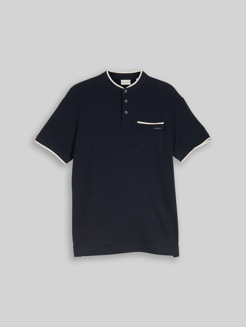 Tom Tailor Poloshirt mit Brusttasche - Sky Captain Blue Ottoman