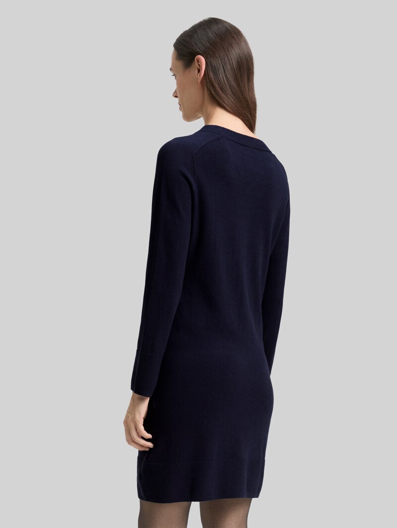 Tom Tailor Strickkleid mit Kaschmir-Anteil - Knitted Navy Melange