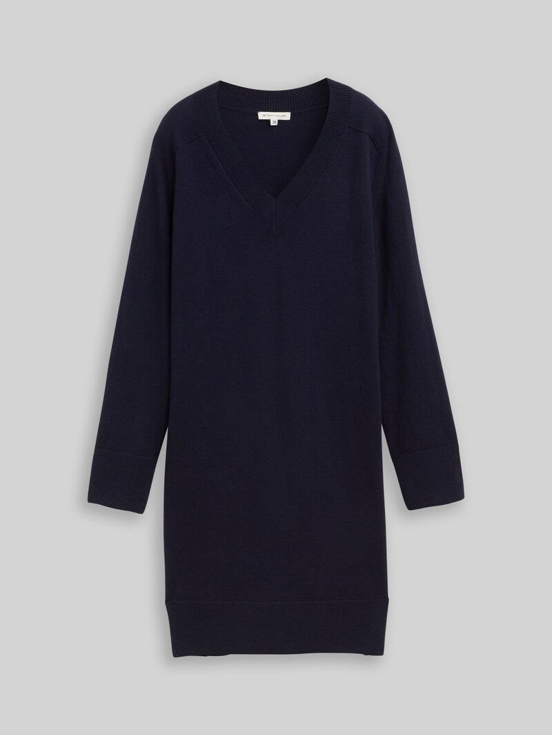 Tom Tailor Strickkleid mit Kaschmir-Anteil - Knitted Navy Melange
