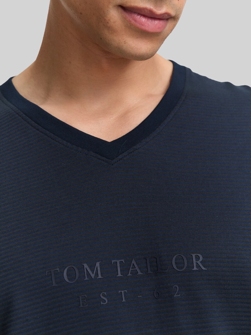Tom Tailor Ripp Pyjama-Set - Blue-dark-solid