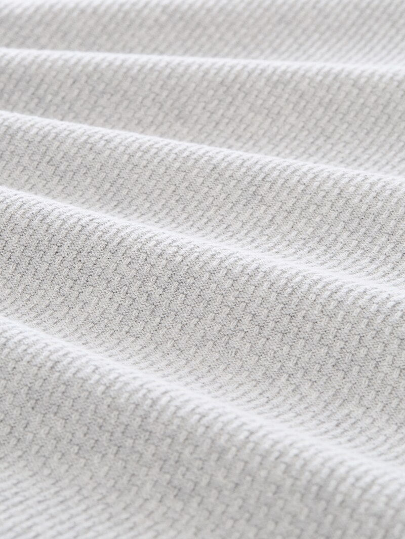 Tom Tailor Strickpullover im 2-in-1-Look - Light Stone Grey Melange