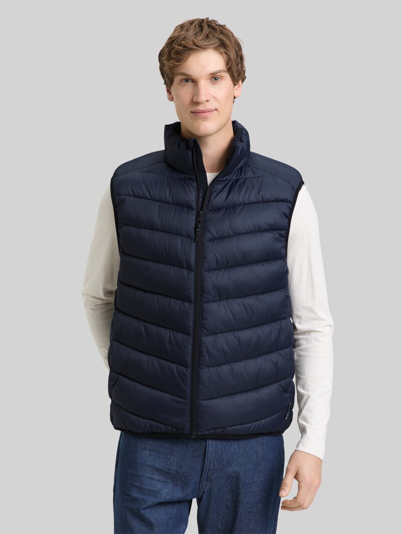 Tom Tailor Lightweight Steppweste mit Stehkragen - Sky Captain Blue Tom Tailor Lightweight Steppweste mit Stehkragen - Sky Captain Blue